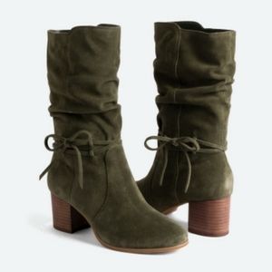 NEW Olive Heeled Boots